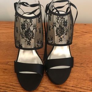 Caparros black lace Kate sandal